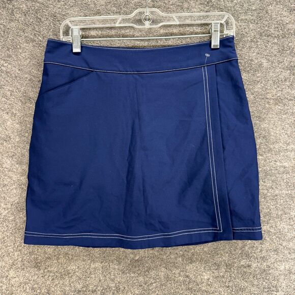 Vineyard Vines Skort Women 2 Blue A-Line Midi Mid Rise Pockets Pull On Casual - Picture 1 of 7